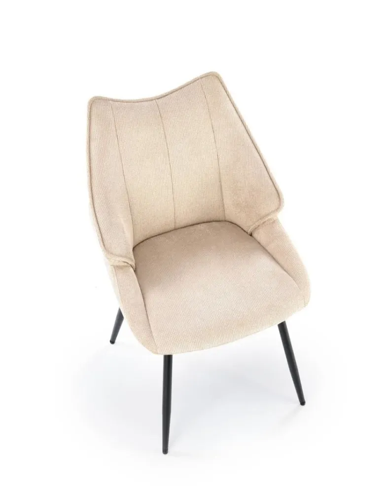 Krzesło tapicerowane K543 beżowe na metalowych nogach I sklep meblowy MIRAT. styl LOFT