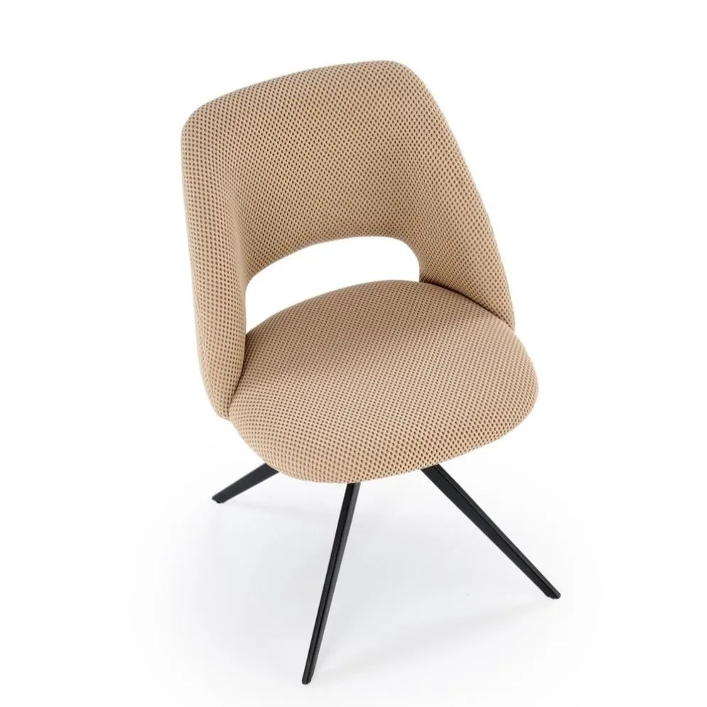 Krzesło tapicerowane K546 beżowe obracane 180° I sklep meblowy MIRAT. styl LOFT