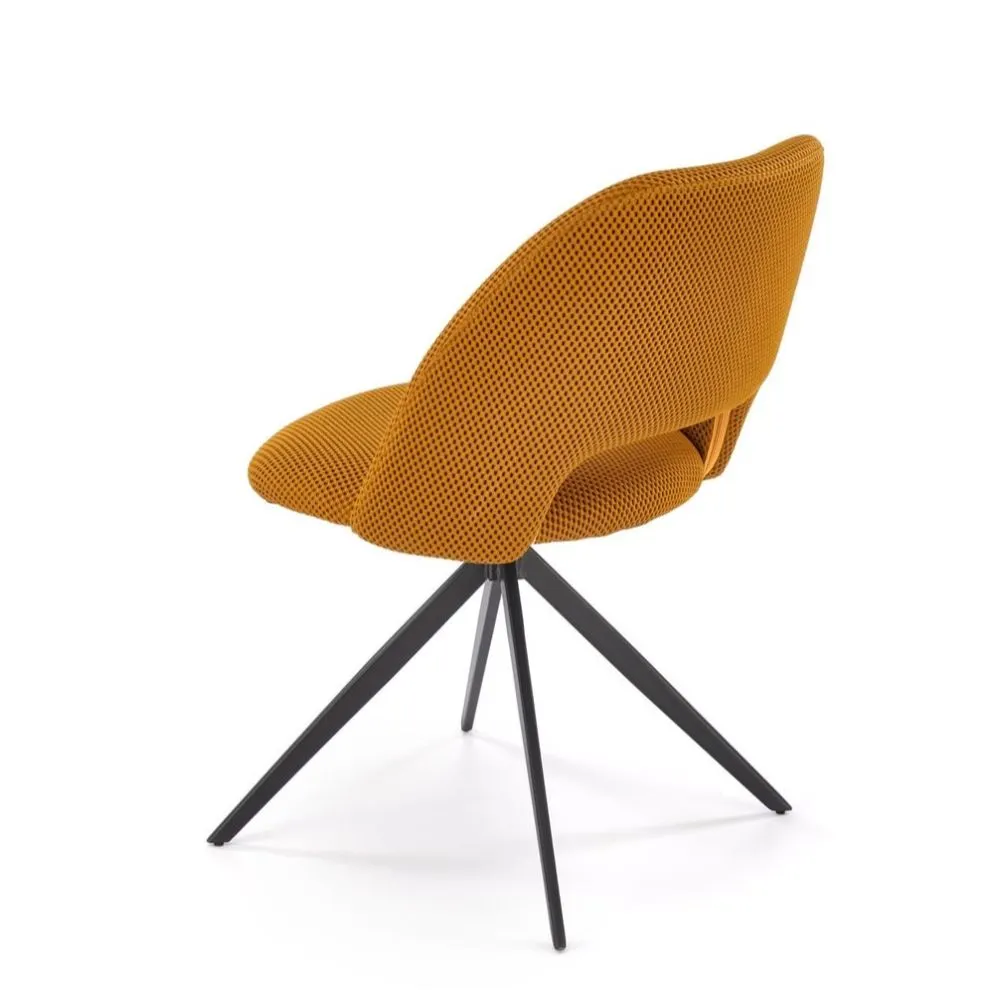 Krzesło tapicerowane K546 musztardowe obracane do jadalni I sklep meblowy MIRAT. styl LOFT