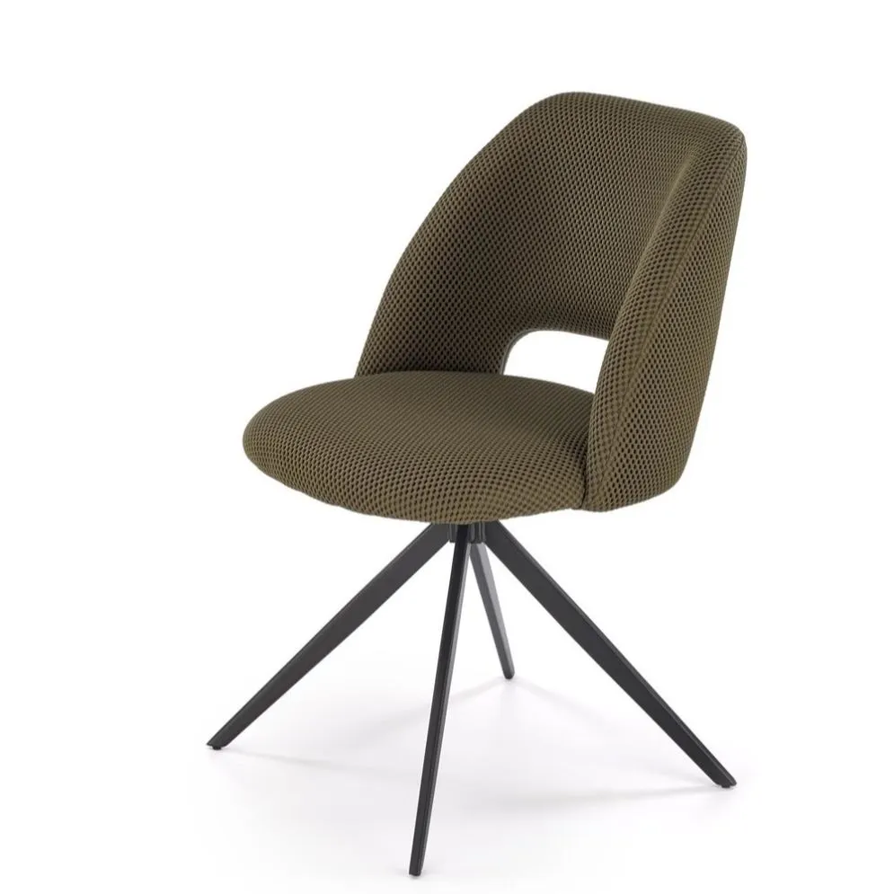 Krzesło tapicerowane K546 oliwkowe obracane do salonu I sklep meblowy MIRAT. styl LOFT