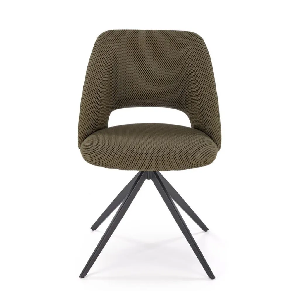 Krzesło tapicerowane K546 oliwkowe obracane do salonu I sklep meblowy MIRAT. styl LOFT