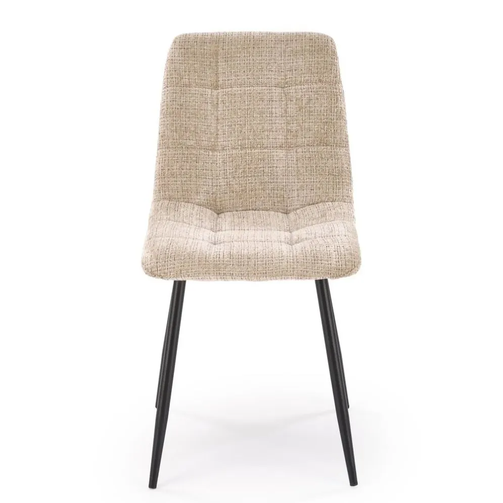 Krzesło tapicerowane K547 beżowe pikowane I sklep meblowy MIRAT. styl LOFT