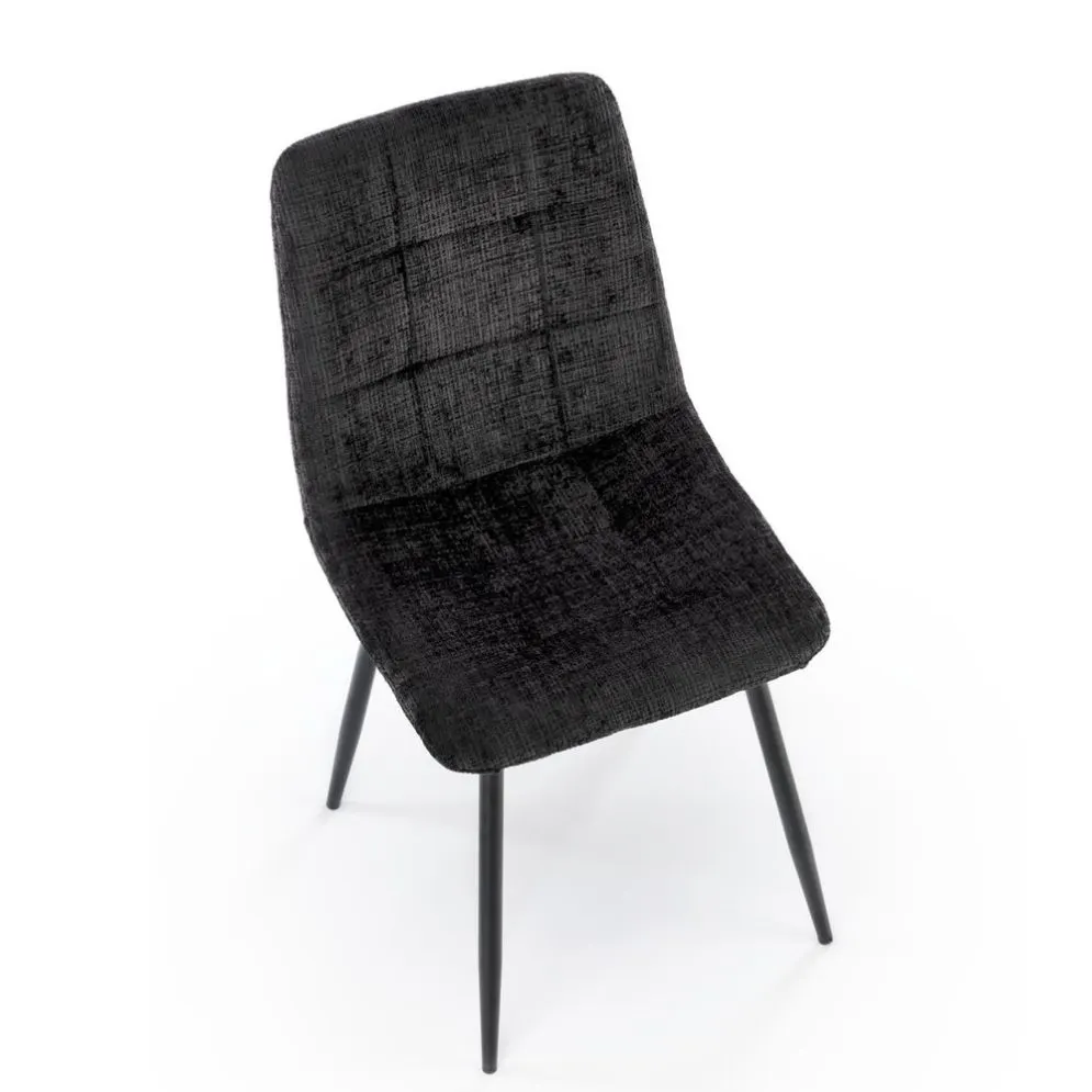 Krzesło tapicerowane K547 czarne na metalowych nogach I sklep meblowy MIRAT. styl LOFT