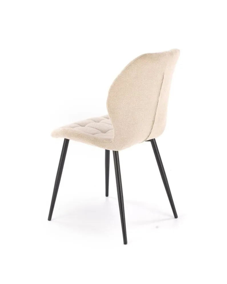 Krzesło tapicerowane K548 beżowe pikowane I sklep meblowy MIRAT. styl LOFT