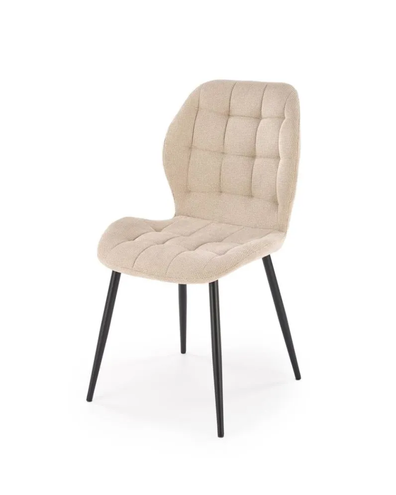 Krzesło tapicerowane K548 beżowe pikowane I sklep meblowy MIRAT. styl LOFT