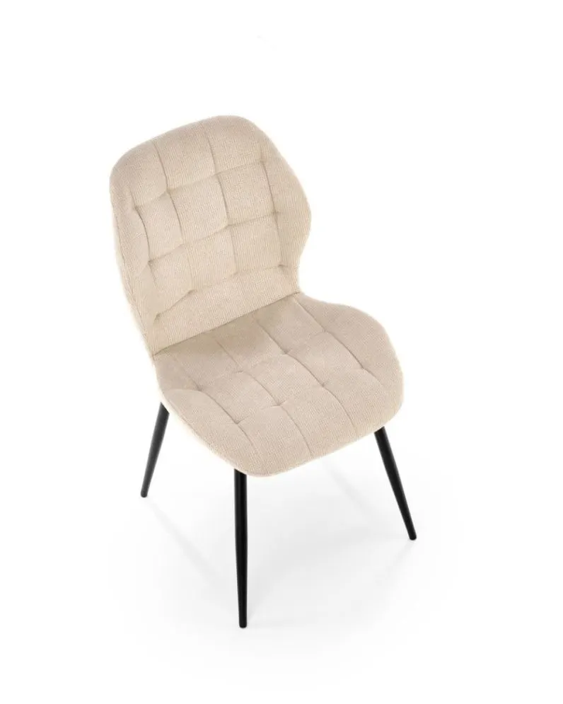 Krzesło tapicerowane K548 beżowe pikowane I sklep meblowy MIRAT. styl LOFT