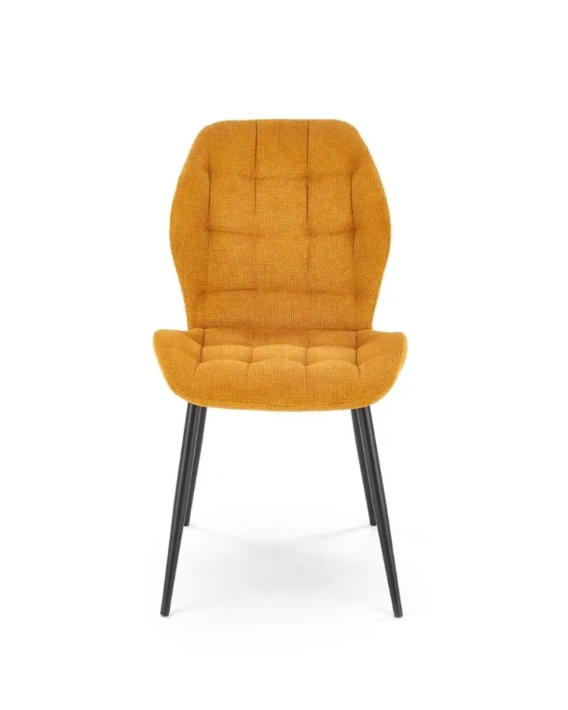 Krzesło tapicerowane K548 musztardowe do jadalni I sklep meblowy MIRAT. styl LOFT