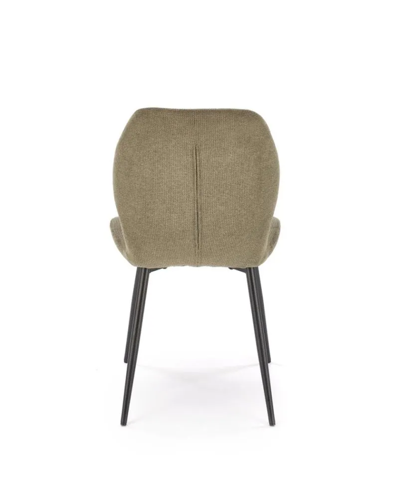 Krzesło tapicerowane K548 oliwkowe na metalowych nogach I sklep meblowy MIRAT. styl LOFT