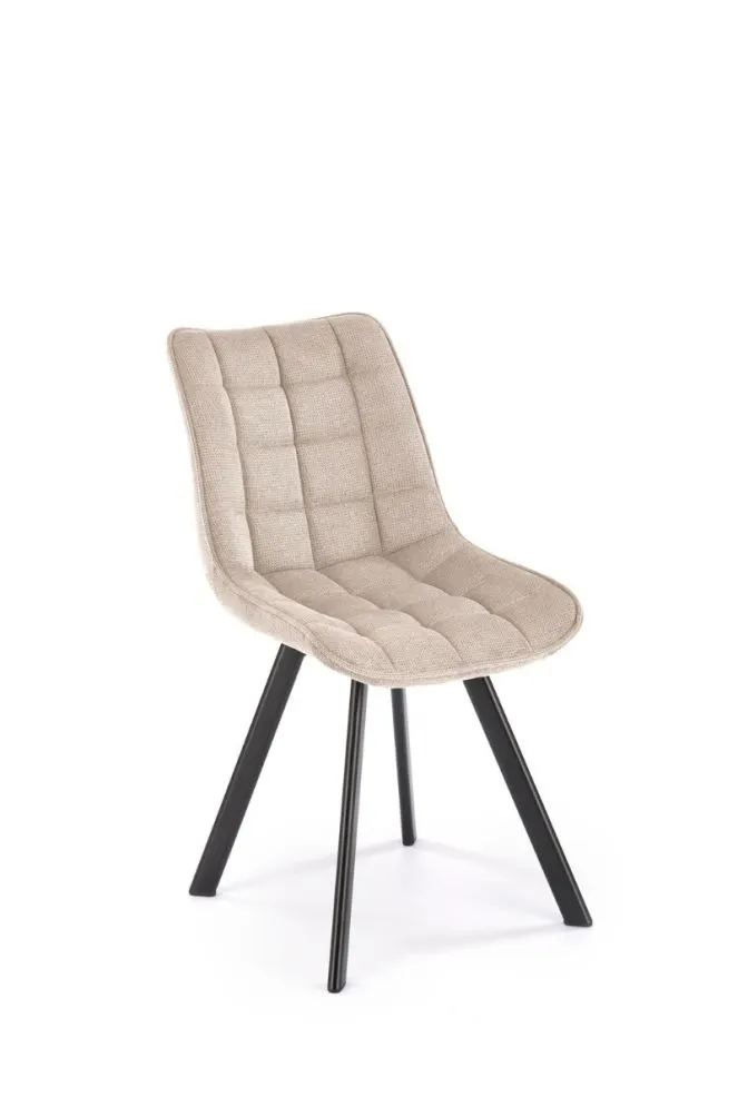 Krzesło tapicerowane K549 beżowe na metalowych nogach I sklep meblowy MIRAT. styl LOFT