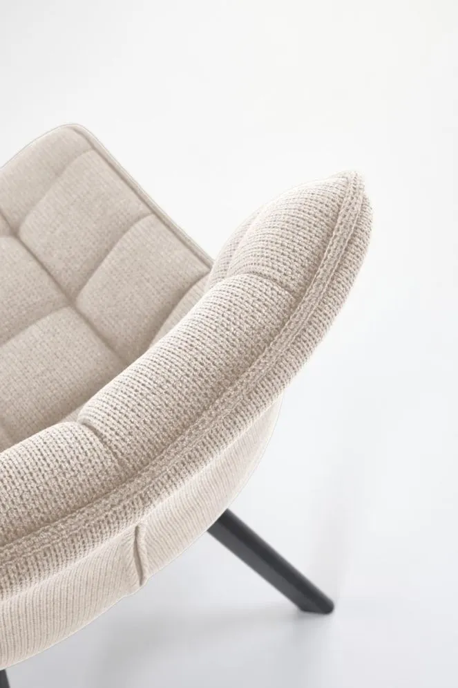 Krzesło tapicerowane K549 beżowe na metalowych nogach I sklep meblowy MIRAT. styl LOFT