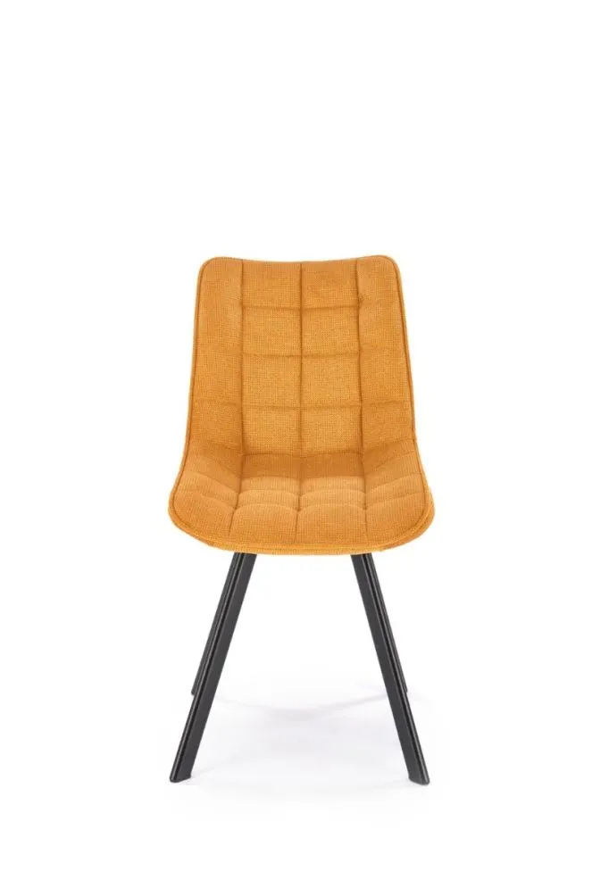 Krzesło tapicerowane K549 musztardowe pikowane I sklep meblowy MIRAT. styl LOFT