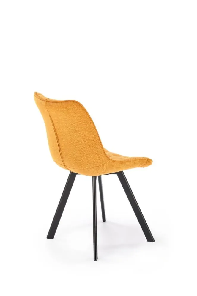 Krzesło tapicerowane K549 musztardowe pikowane I sklep meblowy MIRAT. styl LOFT
