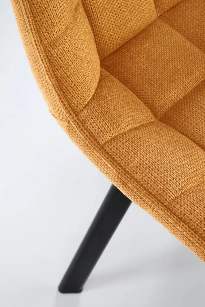 Krzesło tapicerowane K549 musztardowe pikowane I sklep meblowy MIRAT. styl LOFT