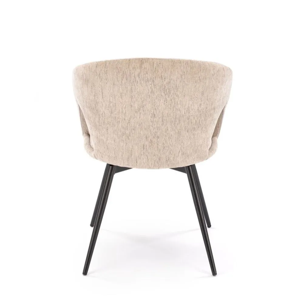 Krzesło tapicerowane K550 beżowe/czarne obracane do salonu I sklep meblowy MIRAT.