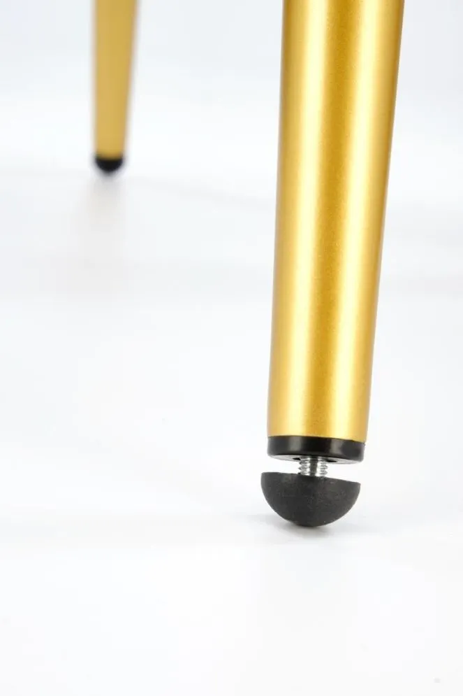 Krzesło tapicerowane K551 szare/złote w stylu glamour I sklep meblowy MIRAT. styl GLAMOUR