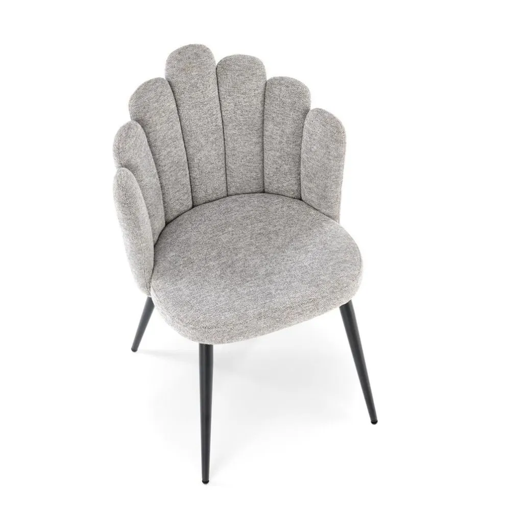 Krzesło tapicerowane K552 szare muszelka I sklep meblowy MIRAT. styl GLAMOUR