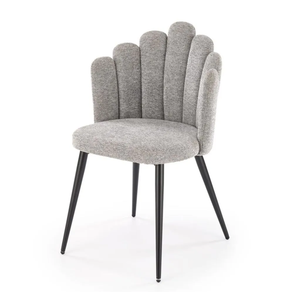 Krzesło tapicerowane K552 szare muszelka I sklep meblowy MIRAT. styl GLAMOUR