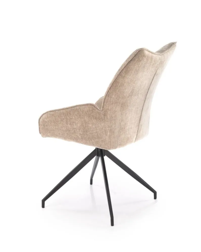 Krzesło tapicerowane K553 beżowe obracane na metalowych nogach I sklep meblowy MIRAT. styl LOFT