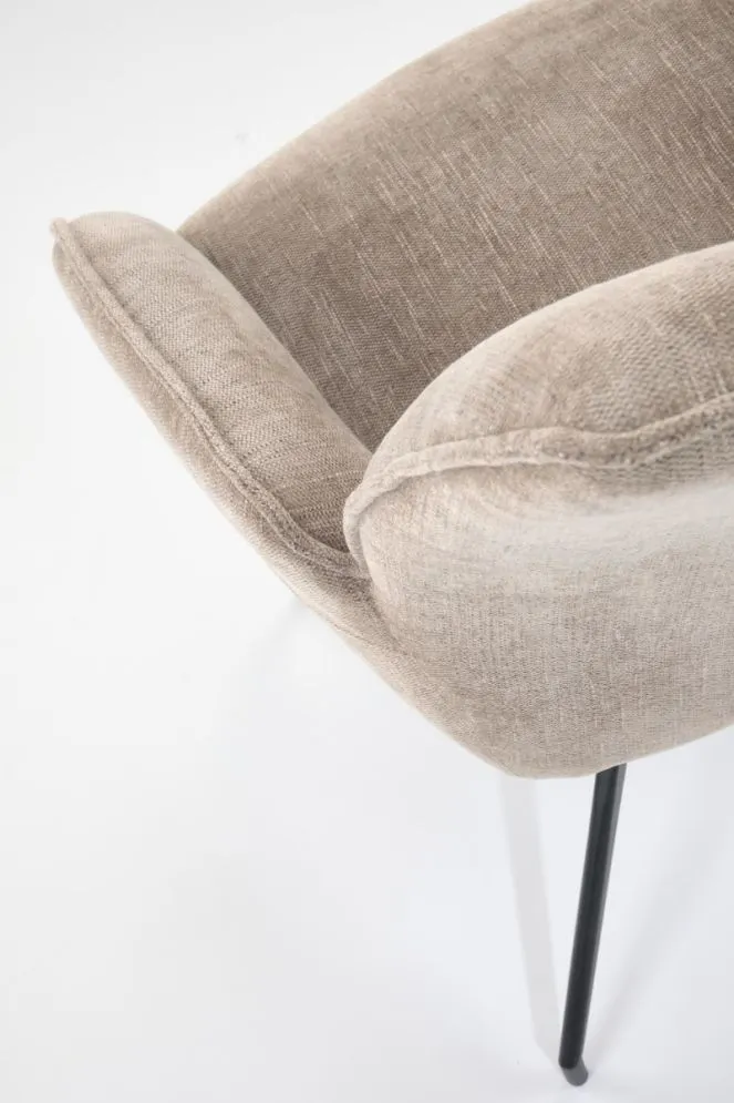 Krzesło tapicerowane K553 beżowe obracane na metalowych nogach I sklep meblowy MIRAT. styl LOFT