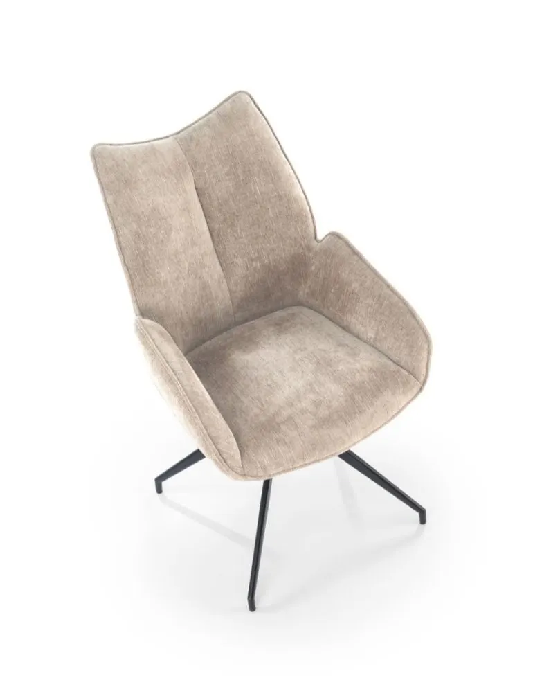 Krzesło tapicerowane K553 beżowe obracane na metalowych nogach I sklep meblowy MIRAT. styl LOFT