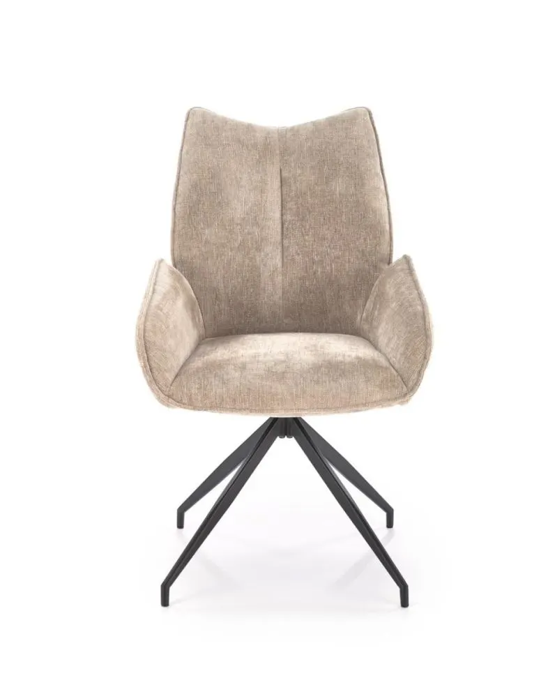 Krzesło tapicerowane K553 beżowe obracane na metalowych nogach I sklep meblowy MIRAT. styl LOFT