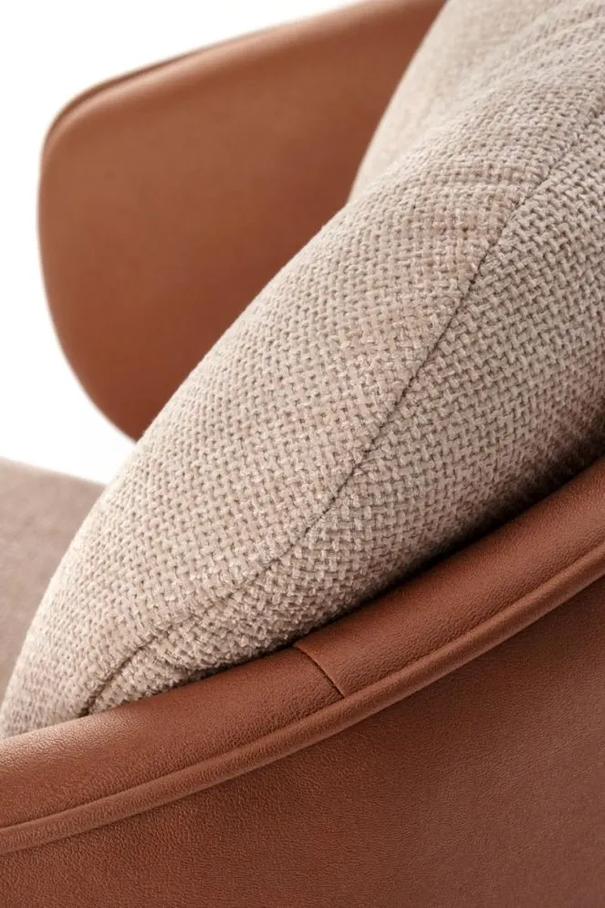 Krzesło tapicerowane K554 brązowe/beżowe obracane o 180° I sklep meblowy MIRAT. styl LOFT