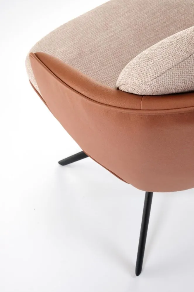 Krzesło tapicerowane K554 brązowe/beżowe obracane o 180° I sklep meblowy MIRAT. styl LOFT