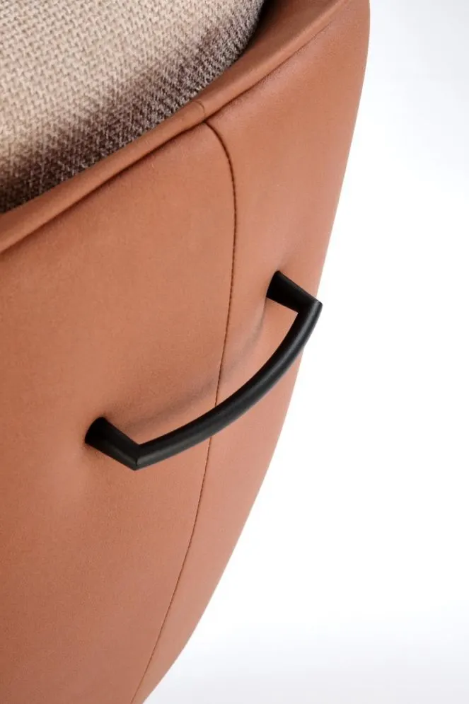 Krzesło tapicerowane K554 brązowe/beżowe obracane o 180° I sklep meblowy MIRAT. styl LOFT