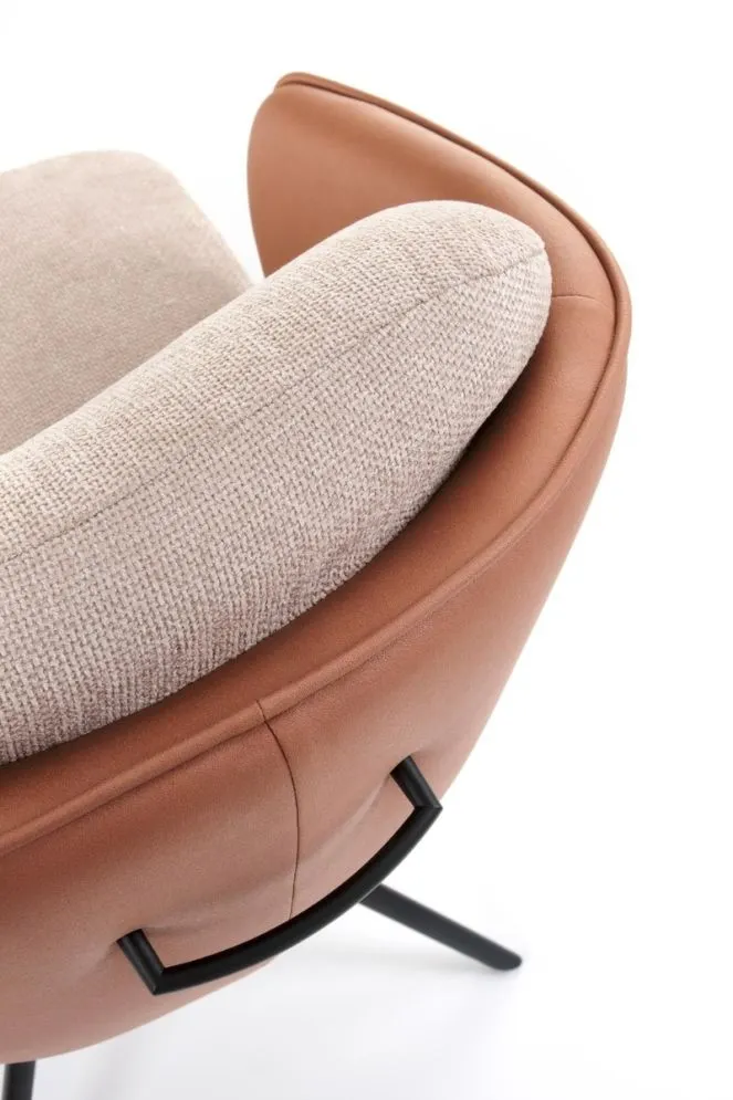 Krzesło tapicerowane K554 brązowe/beżowe obracane o 180° I sklep meblowy MIRAT. styl LOFT