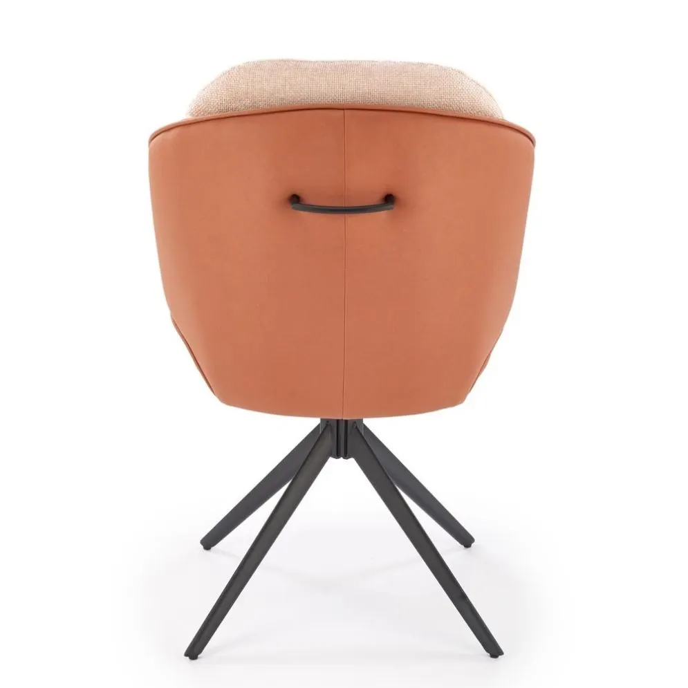 Krzesło tapicerowane K554 brązowe/beżowe obracane o 180° I sklep meblowy MIRAT. styl LOFT