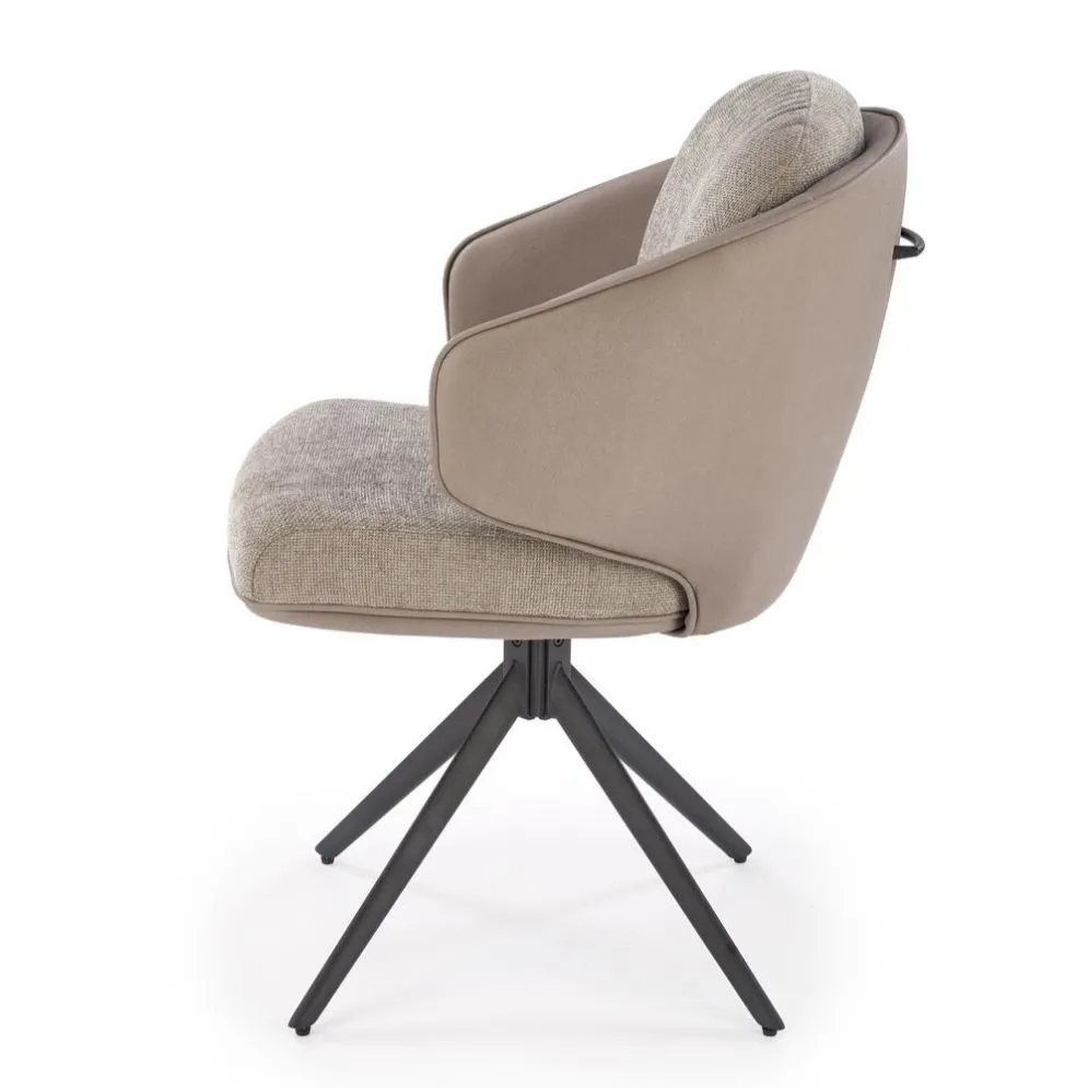 Krzesło tapicerowane K554 szare obracane z ekoskóry I sklep meblowy MIRAT. styl LOFT