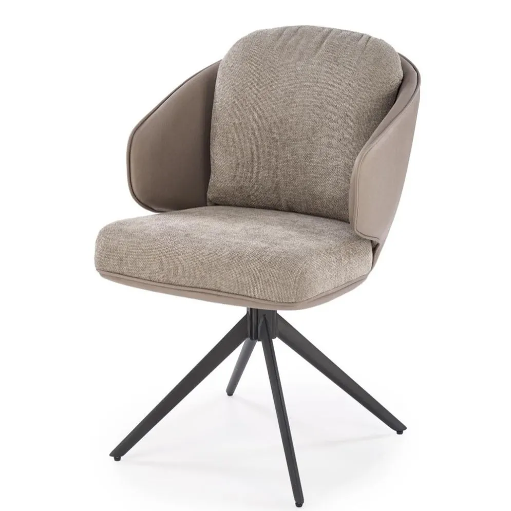 Krzesło tapicerowane K554 szare obracane z ekoskóry I sklep meblowy MIRAT. styl LOFT