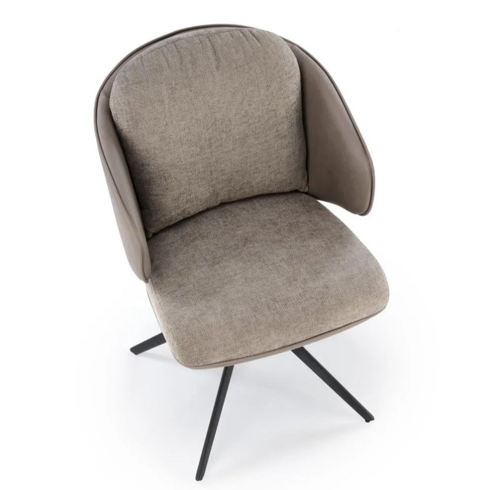 Krzesło tapicerowane K554 szare obracane z ekoskóry I sklep meblowy MIRAT. styl LOFT