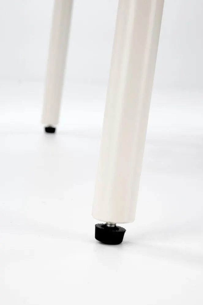 Krzesło tapicerowane K557 beżowe/białe z zaokrąglonym oparciem I sklep meblowy MIRAT.