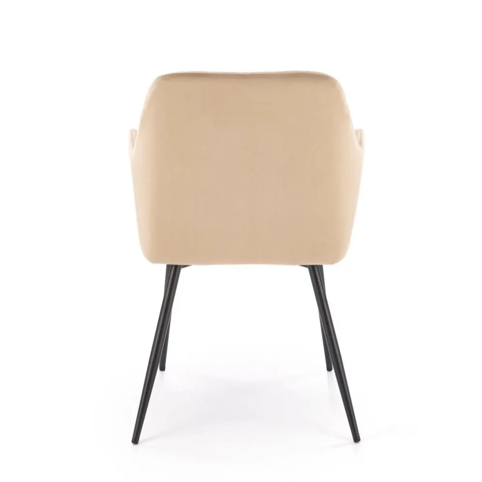 Krzesło tapicerowane K558 VELVET beżowe z szerokim oparciem I sklep meblowy MIRAT.