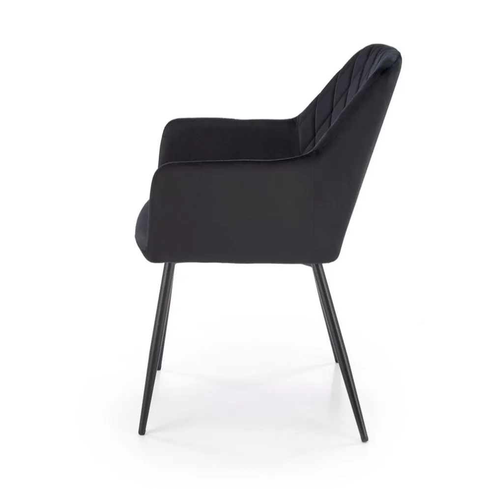 Krzesło tapicerowane K558 VELVET czarne do jadalni I sklep meblowy MIRAT.