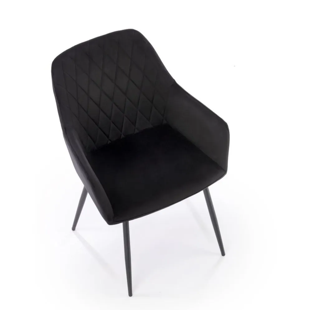 Krzesło tapicerowane K558 VELVET czarne do jadalni I sklep meblowy MIRAT.