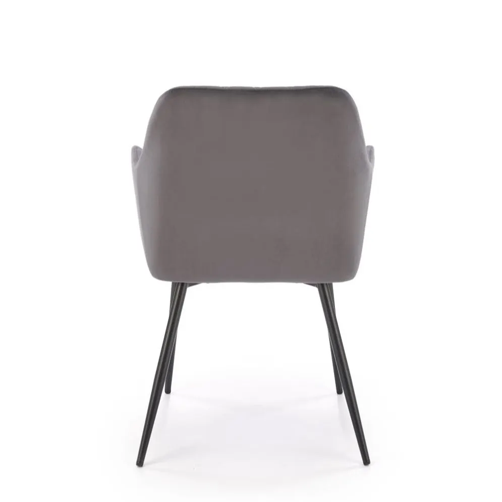 Krzesło tapicerowane K558 VELVET szare z podłokietnikami I sklep meblowy MIRAT.
