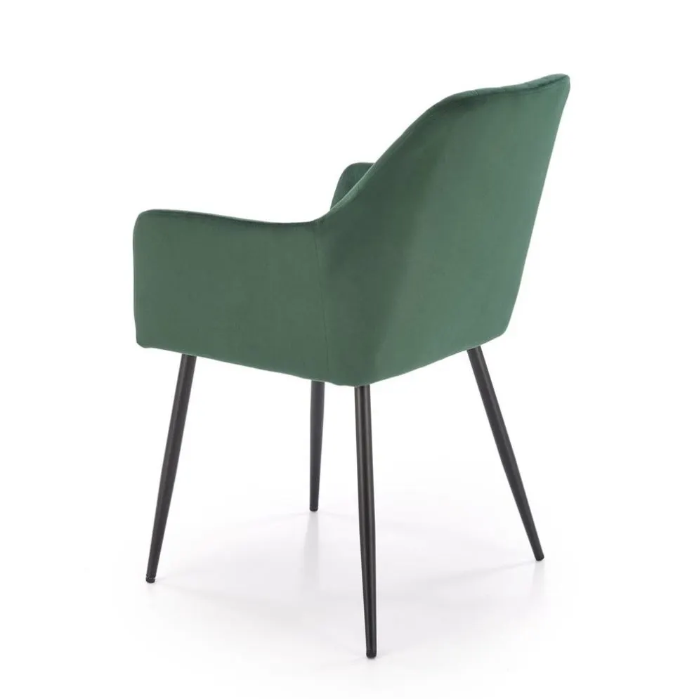 Krzesło tapicerowane K558 VELVET zielone na metalowych nogach I sklep meblowy MIRAT.
