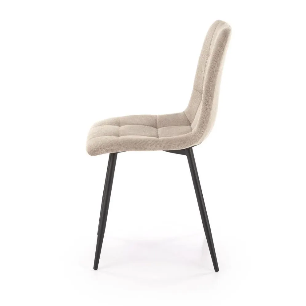 Krzesło tapicerowane K560 beżowe pikowane I sklep meblowy MIRAT. styl LOFT