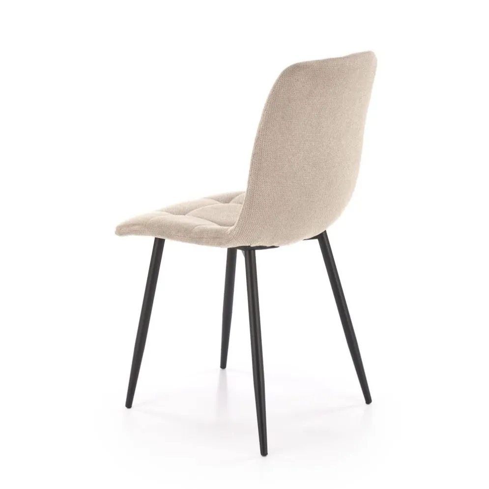 Krzesło tapicerowane K560 beżowe pikowane I sklep meblowy MIRAT. styl LOFT