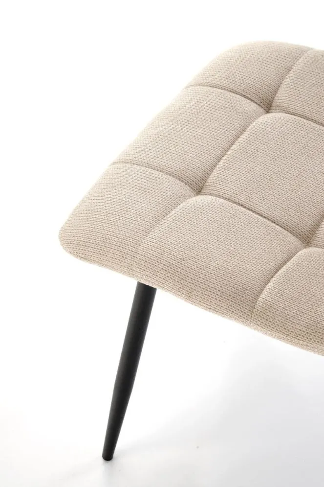 Krzesło tapicerowane K560 beżowe pikowane I sklep meblowy MIRAT. styl LOFT