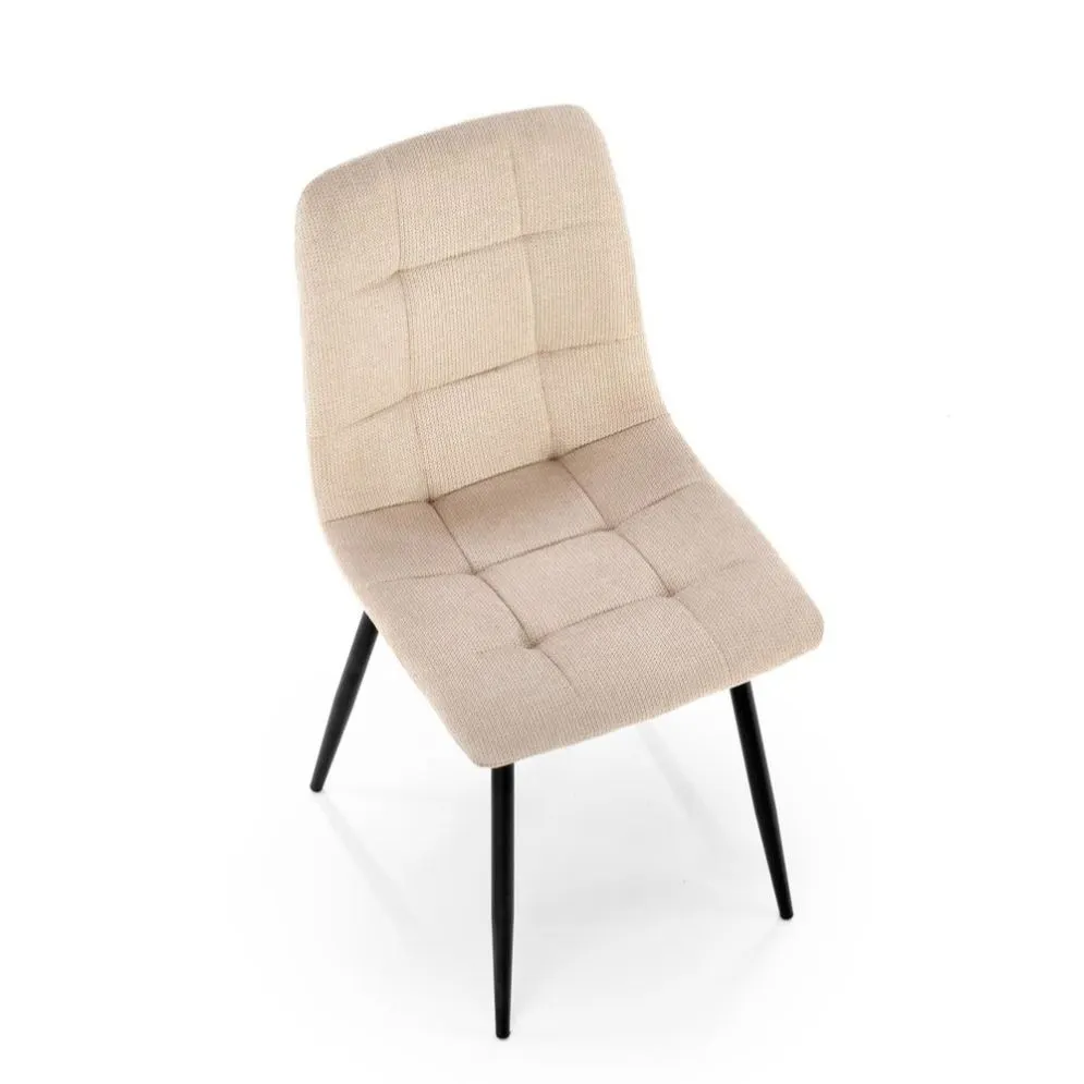 Krzesło tapicerowane K560 beżowe pikowane I sklep meblowy MIRAT. styl LOFT