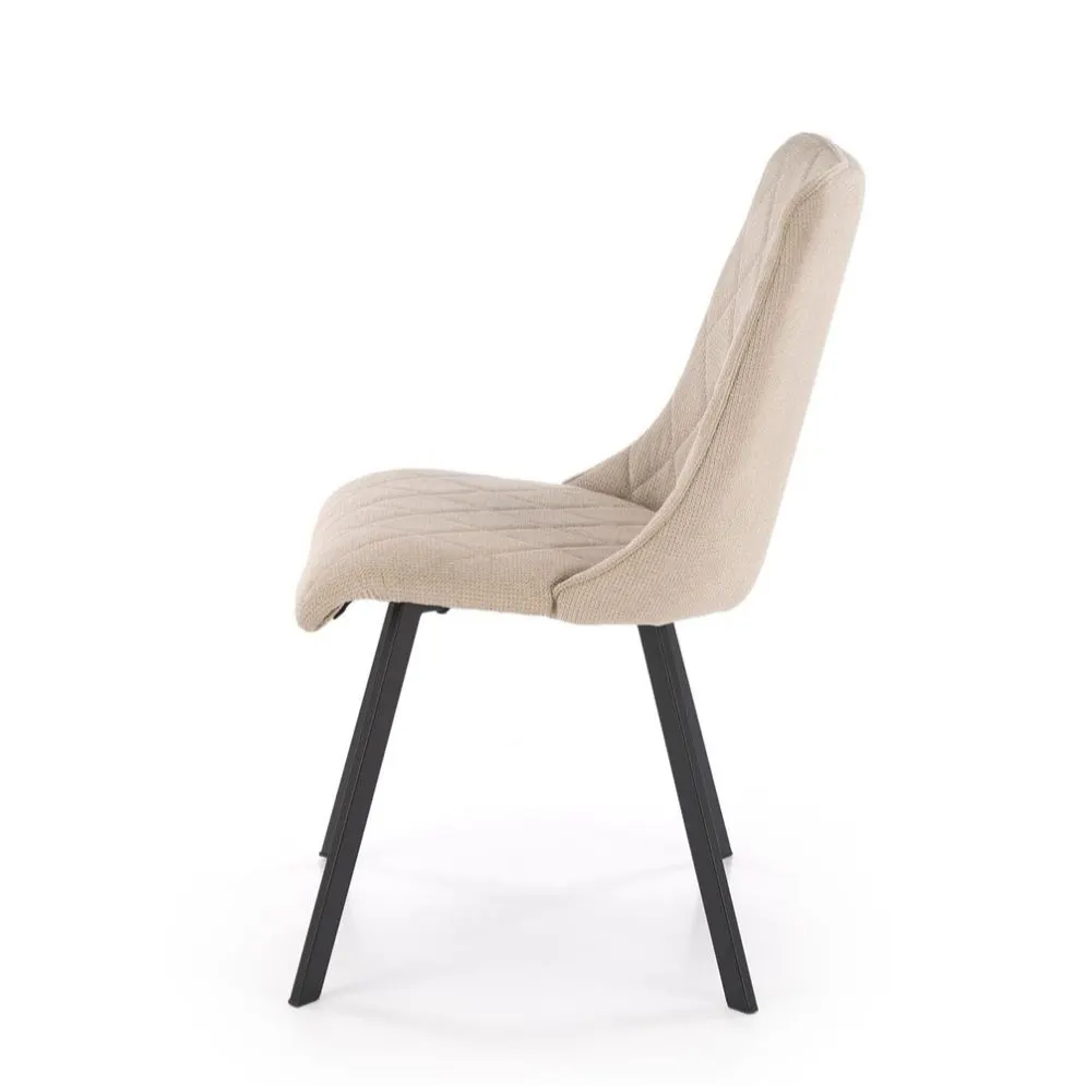 Krzesło tapicerowane K561 beżowe na metalowych nogach I sklep meblowy MIRAT. styl GLAMOUR, LOFT