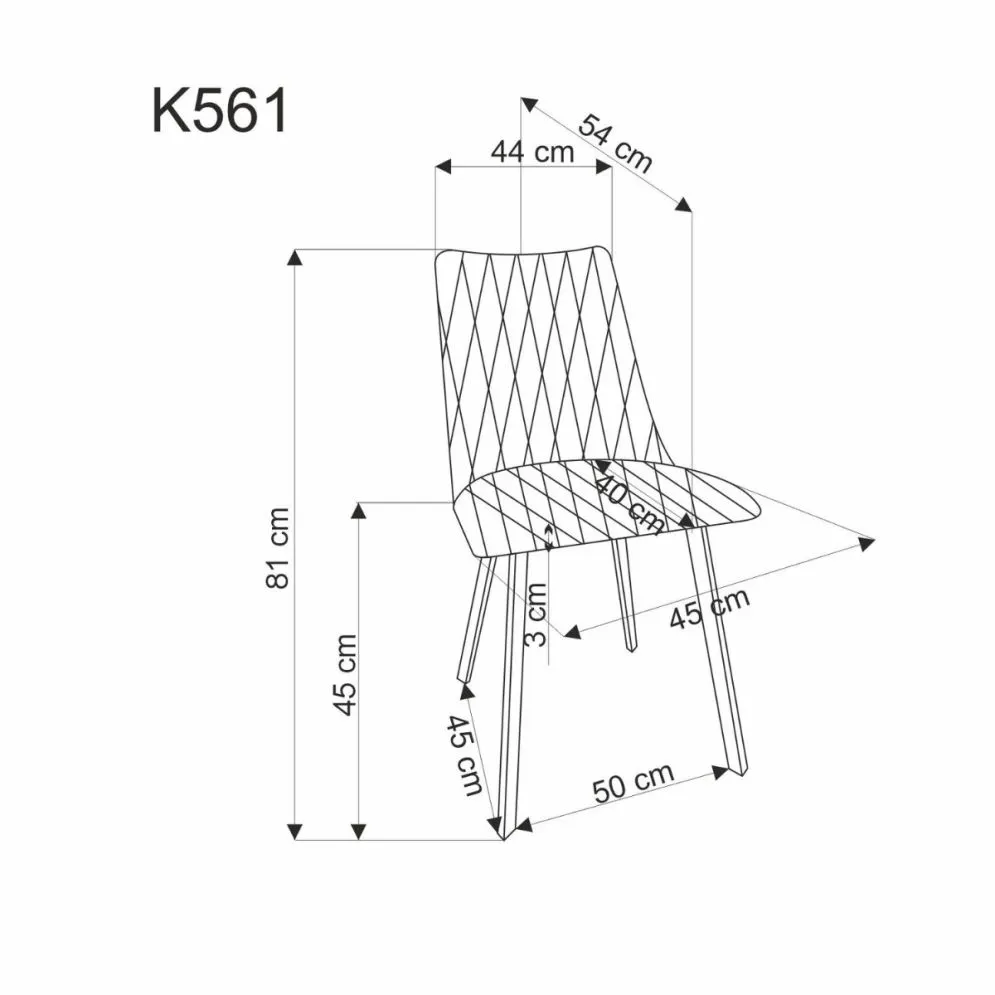 Krzesło tapicerowane K561 beżowe na metalowych nogach I sklep meblowy MIRAT. styl GLAMOUR, LOFT
