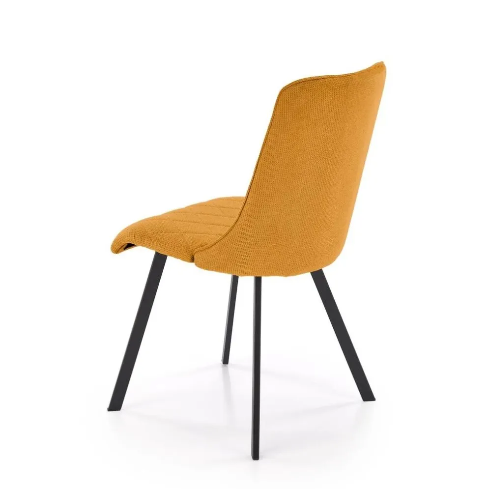 Krzesło tapicerowane K561 musztardowe na metalowych nogach I sklep meblowy MIRAT. styl GLAMOUR, LOFT