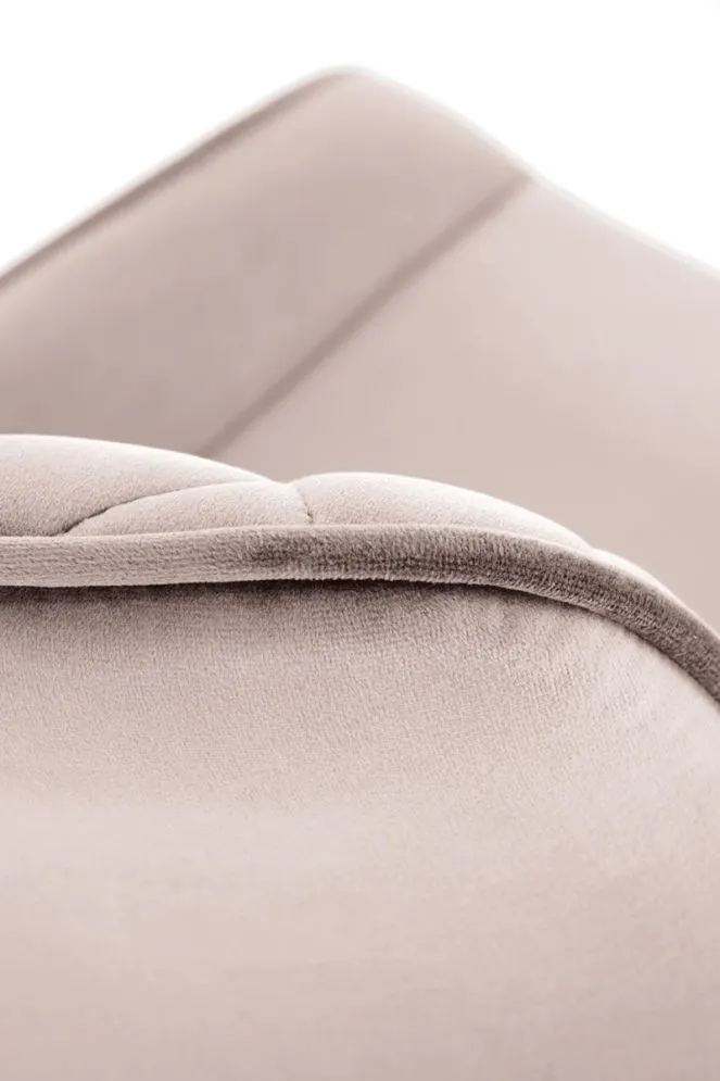 Krzesło tapicerowane K520 VELVET beżowe obracane na metalowych nogach I sklep meblowy MIRAT. styl GLAMOUR, LOFT