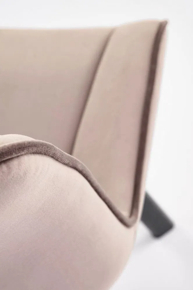 Krzesło tapicerowane K520 VELVET beżowe obracane na metalowych nogach I sklep meblowy MIRAT. styl GLAMOUR, LOFT