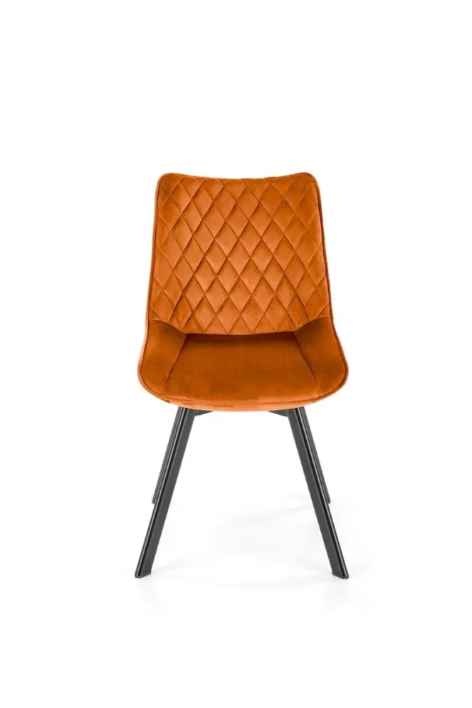 Krzesło tapicerowane K520 VELVET cynamonowe obracane loftowe I sklep meblowy MIRAT. styl GLAMOUR, LOFT