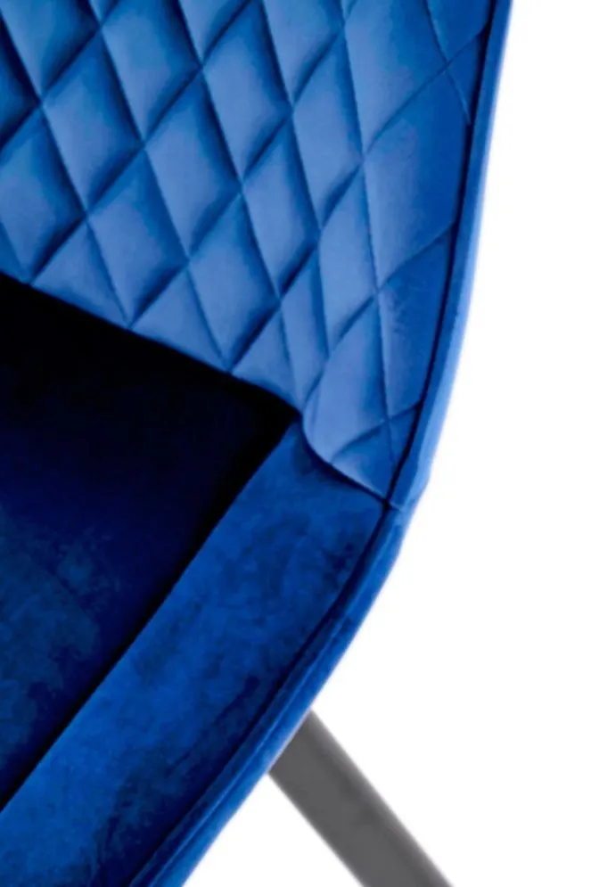 Krzesło tapicerowane K520 VELVET obracane granatowe pikowane I sklep meblowy MIRAT. styl GLAMOUR